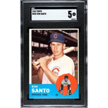 RDB Holdings & Consulting CTBL-039916 Ron Santo 1963 Topps Card No.252 - SGC Graded 5 EX - Chicago Cubs, HOF & 9XAS