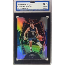 RDB Holdings & Consulting CTBL-039978 Luka Doncic 2021 Panini Select Silver Prizm Card No.117 - ISA Graded 8.5 NM-MT Plus - Dallas Mavericks