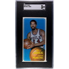 RDB Holdings & Consulting CTBL-039840 Wally & Wali Jones 1970-71 Topps Card No.83 - SGC Graded 3 VG - Philadelphia 76ers & 67 NBA Champs