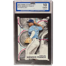 RDB Holdings & Consulting CTBL-040012 Wander Franco 2022 Panini Fathers Day Rookie Card - RC No.FD22 - ISA Graded 10 Gem Mint - Tampa Bay Rays