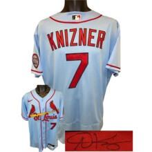 RDB Holdings & Consulting CTBL-040394 Andrew Knizner Signed St. Louis Cardinals Nike MLB Authentic Collection Blue Team Issued No.7 Jersey - Size 46