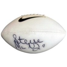 RDB Holdings & Consulting CTBL-040494 Steve McNair Signed Nike Logo White Panel Football No.9 Beckett Review - Full Size