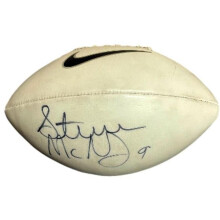 RDB Holdings & Consulting CTBL-040495 Steve McNair Signed Nike Logo White Panel Football No.9 Beckett Review - Full Size