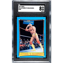 RDB Holdings & Consulting CTBL-040760 Hulk Hogan 1987 Topps Listening to Hulkamania WWF Card No.38 - SGC Graded 8 NM-MT