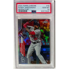 RDB Holdings & Consulting CTBL-040785 Randy Arozarena 2020 Topps Chrome Refractor Card No.49 - PSA Graded 10 Gem Mint St. Louis Cardinals