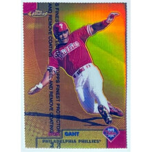 RDB Holdings & Consulting CTBL-040621 Ron Gant 1999 Topps Finest Gold Refractor Card with Coating No.161-100 Philadelphia Phillies