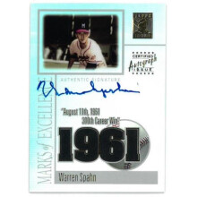 RDB Holdings & Consulting CTBL-040580 Warren Spahn Signed 2002 Topps Tribute Certified On Card Auto No.ME-WS Milwaukee Braves & HOF