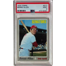 RDB Holdings & Consulting CTBL-040637 Bernie Allen 1970 Topps Card No.577-PSA Graded 9 Mint Washington Senators