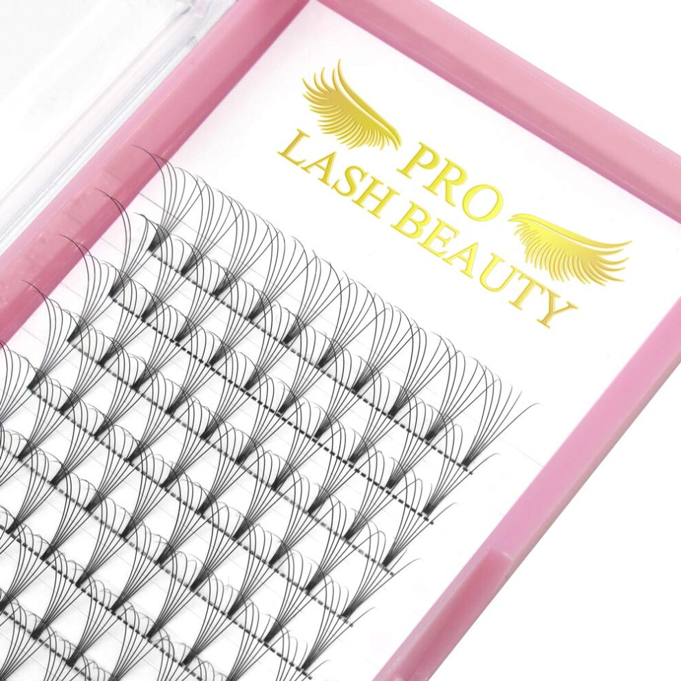 Pro Lashbeauty Premade Fans Eyelash Extensions 6D-C-0.07-9-15 Short Stem Premade Volume Eyelash Extensions 3D 5D 7D Volume Lash Extensions .07 .10 Pre Made Lash Fan