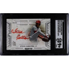 RDB Holdings & Consulting CTBL-040813 Steve Carlton Signed 2018 Topps Diamond Icons Red Ink On Card Auto No.RIA-SC-25-SGC Graded 9 Mint & 10 Auto