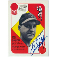 RDB Holdings & Consulting CTBL-040482 Enos Slaughter Signed 1997 Topps Stars Rookie Reprint Certified On Card Auto No.14 Cardinals & HOF