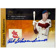 RDB Holdings & Consulting CTBL-040516 Red Schoendienst Signed 2012 Topps Great Moments On Card Auto No.GM-6 - St. Louis Cardinals & HOF
