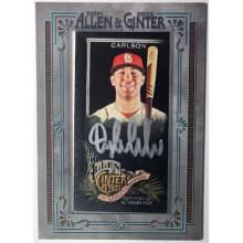 RDB Holdings & Consulting CTBL-040452 Dylan Carlson Signed 2022 Topps Allen & Ginter X Dylan Silver Framed Mini Auto Cardinals Card SP 16 & 50
