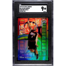 RDB Holdings & Consulting CTBL-040802 Allen Iverson 1999-00 Topps Chrome Highlight Reels Refractor Card No.HR6- SGC Graded 9 Mint - 76ers & HOF