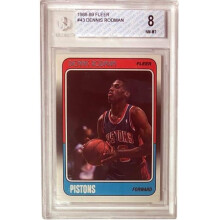 RDB Holdings & Consulting CTBL-040414 Dennis Rodman 1988-89 Fleer Rookie Card RC No.43-PSA Graded 8 NM-MT with Sub Grades & Detroit Pistons