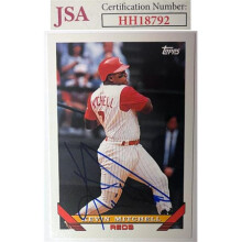 RDB Holdings & Consulting CTBL-040459 Kevin Mitchell Signed 1993 Topps Traded Baseball On Card Auto No.112T-JSA No.HH18792 - Cincinnati Reds