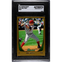 RDB Holdings & Consulting CTBL-041101 No.101 Mike Trout 2011 Bowman Draft Gold MLB Rookie Card - SGC Slabbed Authentic - Minimum Size Not Met-Angels