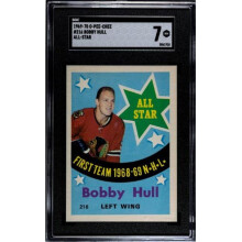 RDB Holdings & Consulting CTBL-041331 No.216 Bobby Hull 1969-1970 O-Pee-Chee NHL All-Star OPC Card - SGC Graded 7 NM - Chicago Blackhawks-HOF