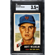 RDB Holdings & Consulting CTBL-041365 No.151 Hoyt Wilhelm 1953 Topps MLB Card - SGC Graded 3.5 VG Plus Centered-Undergraded- York Giants-HOF