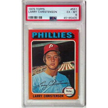 RDB Holdings & Consulting CTBL-041143 No.551 Larry Christenson 1975 Topps MLB Card - PSA Graded 6 EX-MT - Philadelphia Phillies