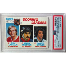 RDB Holdings & Consulting CTBL-041146 No.65 1978-1979 Topps NHL Scoring Leaders Card - PSA Graded 4 VG-EX - Guy LaFleur-Brian Trottier-Darryl Sittler