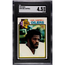 RDB Holdings & Consulting CTBL-041037 No.390 Earl Campbell 1979 NFL Topps Rookie Card - SGC Graded 4.5 VG-EX Plus Houston Oilers-HOF