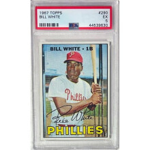 RDB Holdings & Consulting CTBL-041130 No.290 Bill White 1967 Topps MLB Card - PSA Graded 5 EX - Philadelphia Phillies