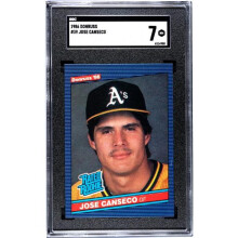 RDB Holdings & Consulting CTBL-040870 No.39 Jose Canseco 1986 Donruss Rated MLB Rookie Card - SGC Graded 7 NM - Oakland As
