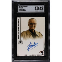 RDB Holdings & Consulting CTBL-041100 Stan Lee Signed 2007 Rittenhouse Spider-Man 3on Auto Card - SGC Graded 4 VG-EX-10 Auto Grade