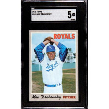 RDB Holdings & Consulting CTBL-041139 No.653 Moe Drabowsky 1970 Topps MLB Card - SGC Graded 5 EX - Kansas City Royals