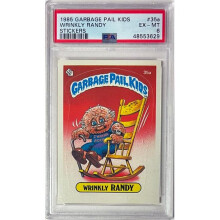 RDB Holdings & Consulting CTBL-041270 No.35A 1985 Topps Garbage Pail Kids Series 1 Wrinkly Randy Stickers Card - PSA Graded 6 EX-MT