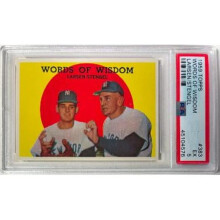 RDB Holdings & Consulting CTBL-041122 No.383 Don Larsen-Casey Stengel 1959 Topps Words of Wisdom MLB Card - PSA Graded 5 EX - Centered - York Yankees
