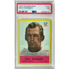 RDB Holdings & Consulting CTBL-041124 No.102 Dale Hackbart 1967 NFL Philadelphia Card - PSA Graded 7 NM - Minnesota Vikings