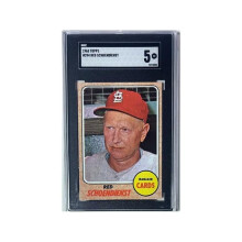 RDB Holdings & Consulting CTBL-041152 No.294 Red Schoendienst 1968 Topps MLB Card - SGC Graded 5 EX - St. Louis Cardinals-HOF