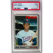 RDB Holdings & Consulting CTBL-041151 No.290 Rod Carew 1970 Topps MLB Card - PSA Graded 3 VG - Minnesota Twins-HOF