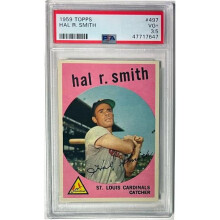 RDB Holdings & Consulting CTBL-041165 No.497 Hal R. Smith 1959 Topps MLB Card - PSA Graded 3.5 VG Plus St. Louis Cardinals