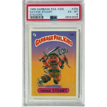 RDB Holdings & Consulting CTBL-041271 No.33B 1985 Topps Garbage Pail Kids Series 1 Savage Stuart Stickers Card - PSA Graded 6 EX-MT