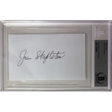 RDB Holdings & Consulting CTBL-040906 3 x 5 in. Jean Stapleton Signed Index Card - Beckett BAS Encapsulated - Edith Bunker & All in the Family
