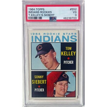 RDB Holdings & Consulting CTBL-041158 No.552 1964 Topps Cleveland Rookies MLB Card - PSA Graded 3 VG-Tom Kelley-Sonny Siebert