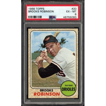 RDB Holdings & Consulting CTBL-041024 No.20 Brooks Robinson 1968 Topps MLB Card - PSA Graded 6 EX-MT - Baltimore Orioles-HOF