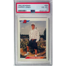 RDB Holdings & Consulting CTBL-041264 No.28 Chipper Jones 1992 Bowman MLB Rookie Card - PSA Graded 4 VG-EX - Atlanta Braves