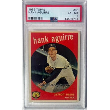 RDB Holdings & Consulting CTBL-041157 No.36 Hank Aguirre 1959 Topps MLB Card - PSA Graded 6 EX-MT - Detroit Tigers