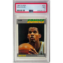 RDB Holdings & Consulting CTBL-041238 No.33 Dale Ellis 1987-1988 NBA Fleer Card - PSA Graded 7 NM - Seattle Supersonics