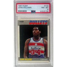 RDB Holdings & Consulting CTBL-041242 No.122 John Williams 1987-1988 Fleer NBA Rookie Card - PSA Graded 8 NM-MT - Washington Bullets