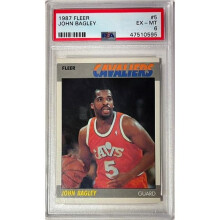 RDB Holdings & Consulting CTBL-041250 No.5 John Bagley 1987-1988 NBA Fleer Card - PSA Graded 6 EX-MT - Cleveland Cavaliers