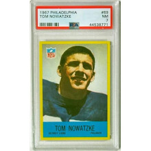RDB Holdings & Consulting CTBL-041123 No.69 Tom Nowatzke 1967 NFL Philadelphia Card - PSA Graded 7 NM - Detroit Lions
