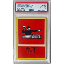 RDB Holdings & Consulting CTBL-041142 No.120 1967 Philadelphia York NFL Giants Insignia Card - PSA Graded 6 EX-MT
