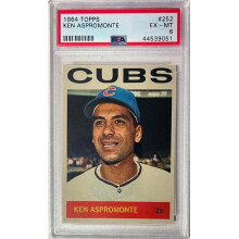 RDB Holdings & Consulting CTBL-041169 No.252 Ken Aspromonte 1964 Topps MLB Card - PSA Graded 6 EX-MT - Chicago Cubs