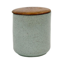Sagebrook Home 80365-03 4 in. 9 oz Wild Jasmine & Daisy Tall Candle with Lid, Blue