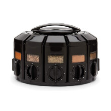 Kitchen Art Kryddställ Select-A-Spice Auto-Measure Carousel 12 Fack Svart 8.75 x 8.75 x 6 tum